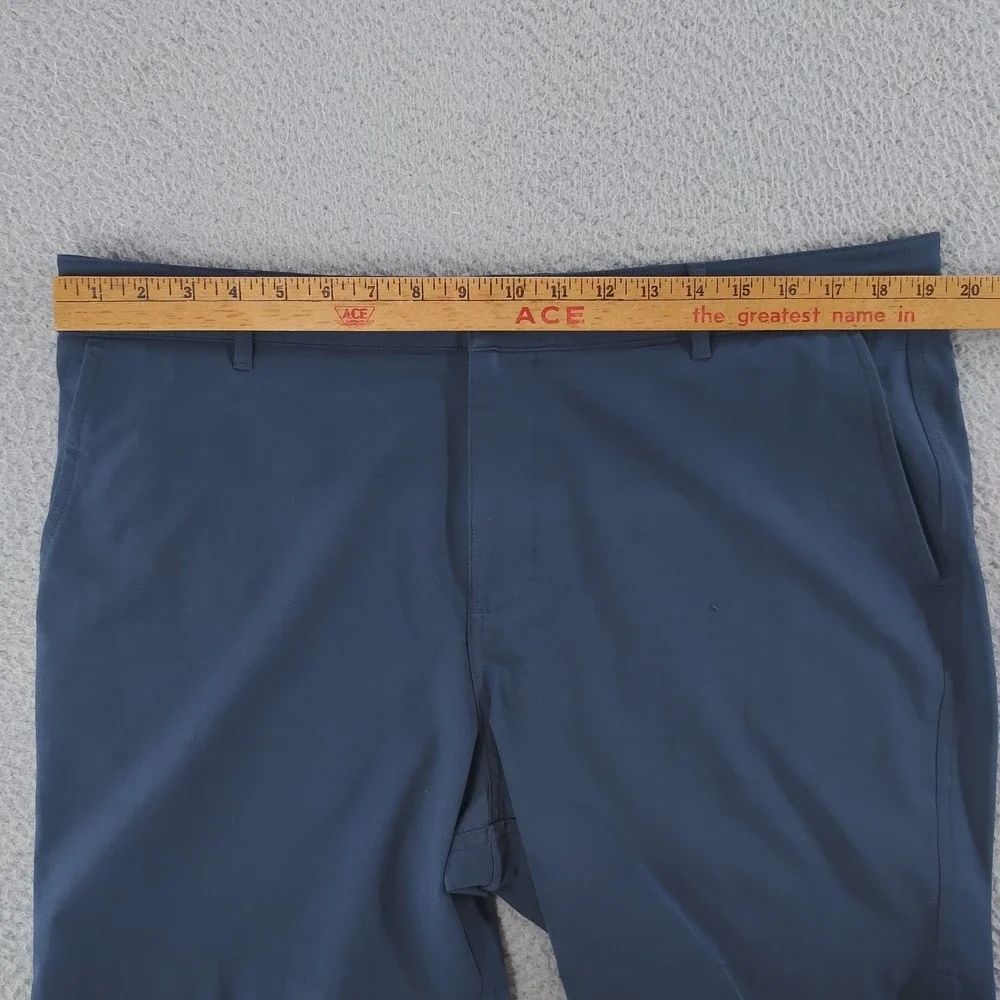 Faherty All Day Shorts Mens 36 Blue Stretch Chino Drawstring Beach Casual Summer